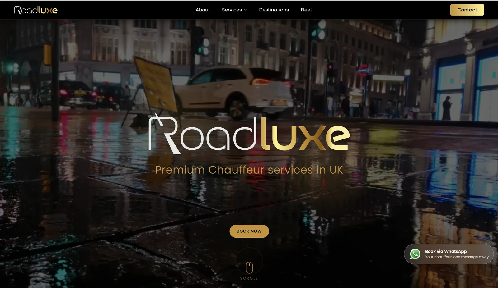 Roadluxe — premium chauffeur platform built by Adhil Shan